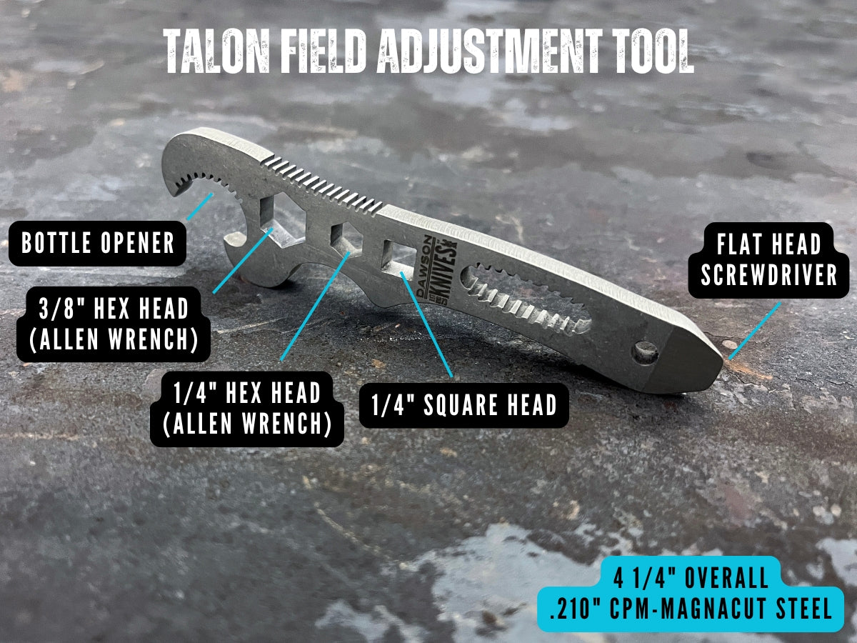 NEW Talon Field Adjustment Multi Tool | CPM-MagnaCut Stainless Steel