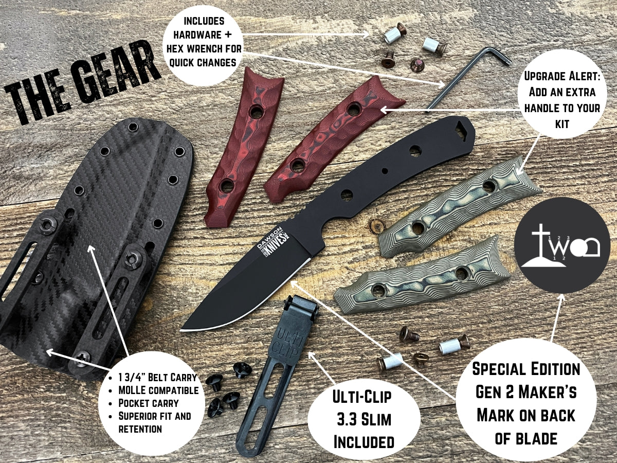 GEN 2 Contractor | Heavy-Duty EDC, Personal Carry, General Purpose Knife | CPM-MagnaCut | Stealth Black