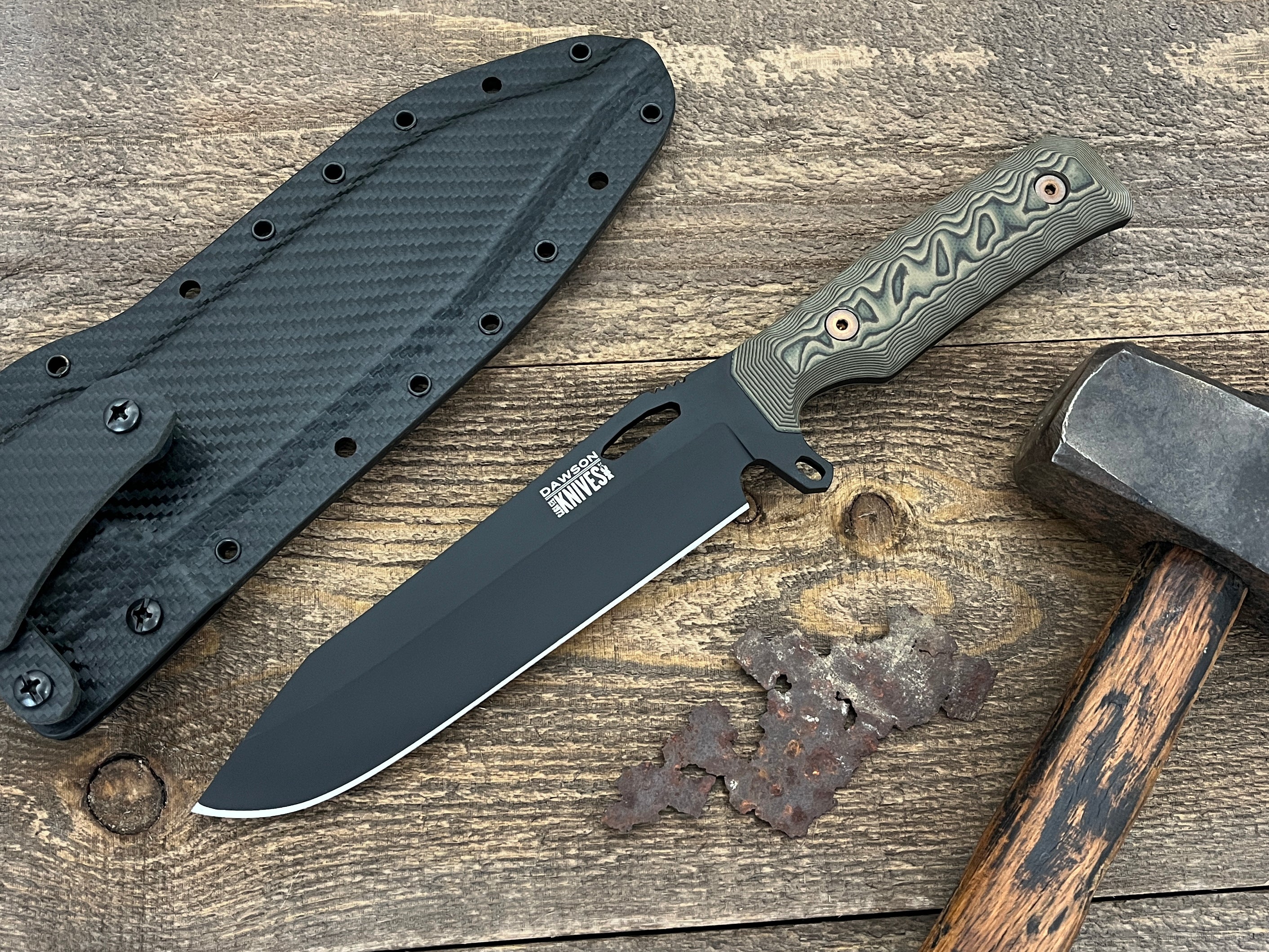 Service PE MOD 11 | LIMITED EDITION Camping + Survival Knife | CPM-MagnaCut Steel | Stealth Black