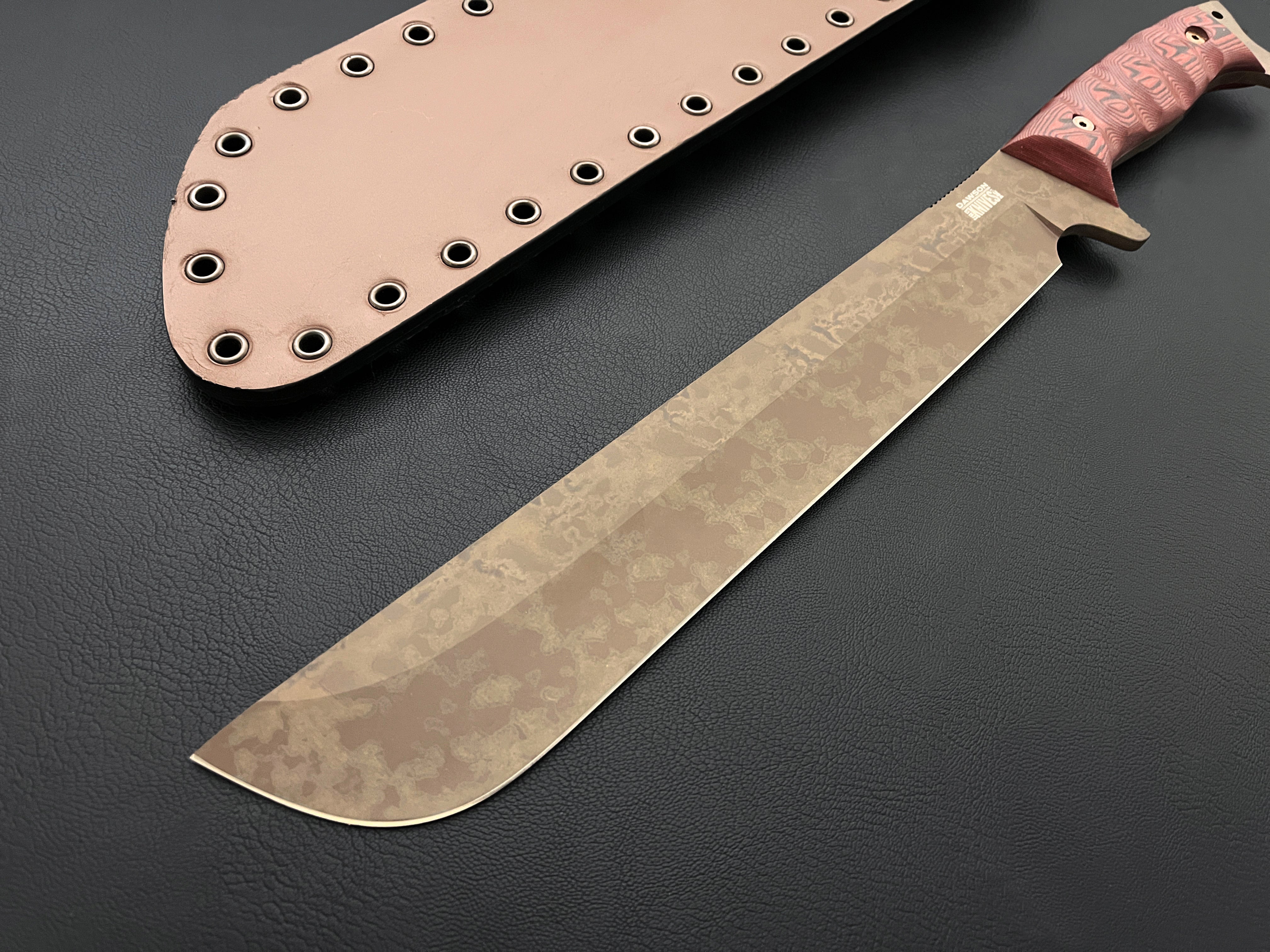 Diplomat Machete | Backpacking, Survival + Bushcraft | CPM-MagnaCut Steel | Scorched Earth