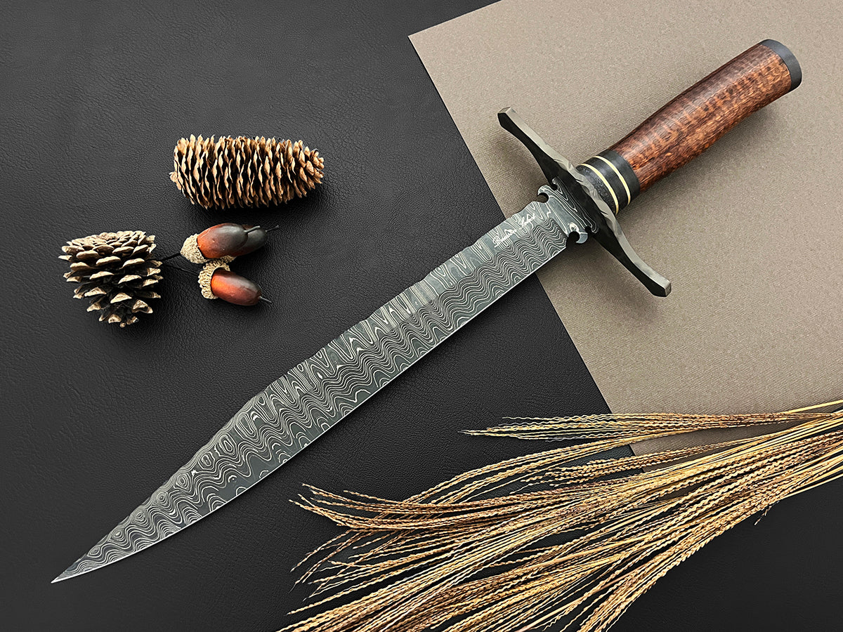 Kit Carson Western Bowie | Dawson Select Steel | Brazilian Snakewood